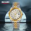 Analog Quartz Watch for Men Stainless Steel Band 30M Waterproof Luminous Date Window Diamond Hour Markers Fashion Men's Watches
