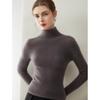 Women's Slim Fit Seamless Turtleneck Sweater - 100% Pure Cashmere, Flattering High Neck Knit Base Layer