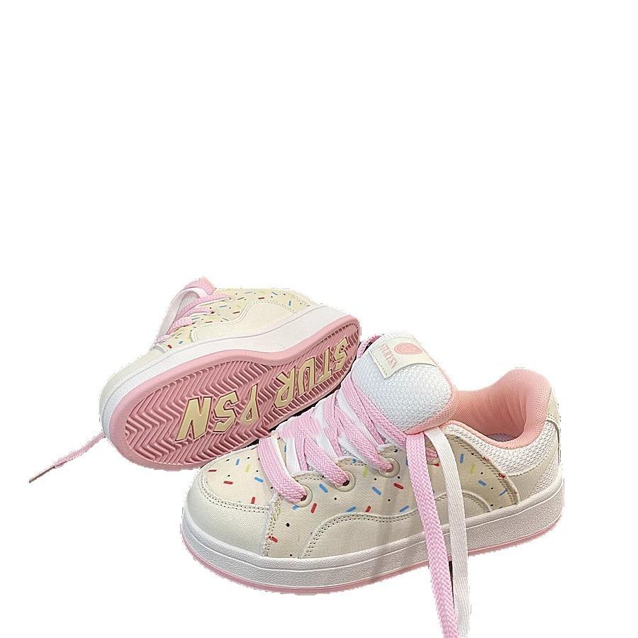 Color matching sweetheart powder student niche bread shoes women's summer new versatile casual sports shoes