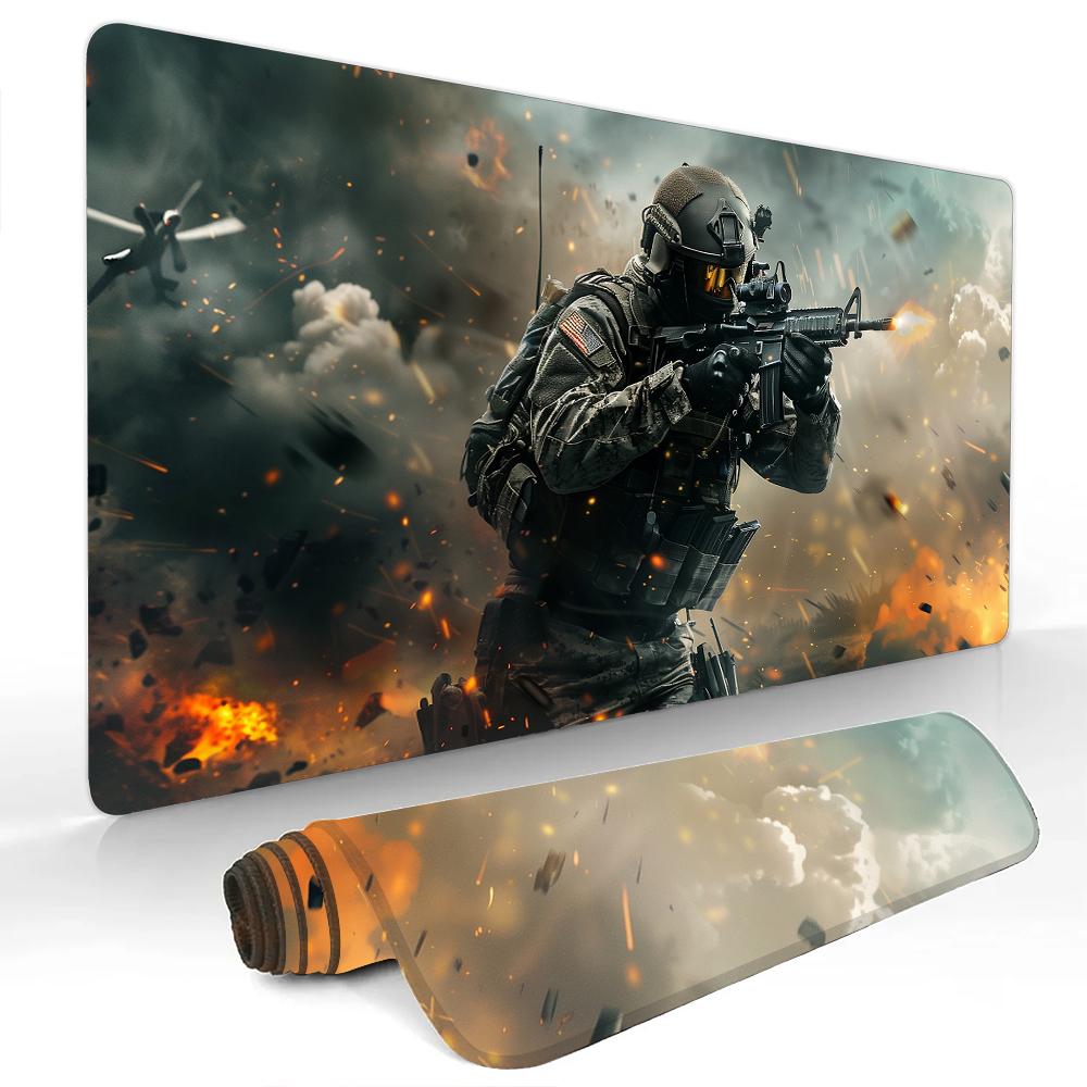 Snow tactical sniper large gaming Mouse Pad NonSlip Durable Desk Mat with Stitched Edge pc accessories Gaming mats Extended pad