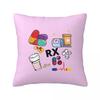 Pharmacy Pattern Pills RX Square Pillowcase Cushion Cover Pillow Case Throw Pillow Cover for Home Bedroom Car