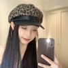 Neue Frühherbst Leopardenmuster Temperament Retro Baskenmütze Damen Koreanischer Stil Modisch Vielseitig Modische Achteckmütze