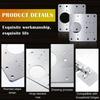2-100Set Stainless Steel Hinge Fixing Plate Kit Cabinet Door Hinge Repair Plate Bracket with Mounting Screw Furniture Tools