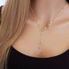 Simple Fashion Cross Long Pendant Necklaces for Women Girls Thin Clavicle Chain Choker Jewelry