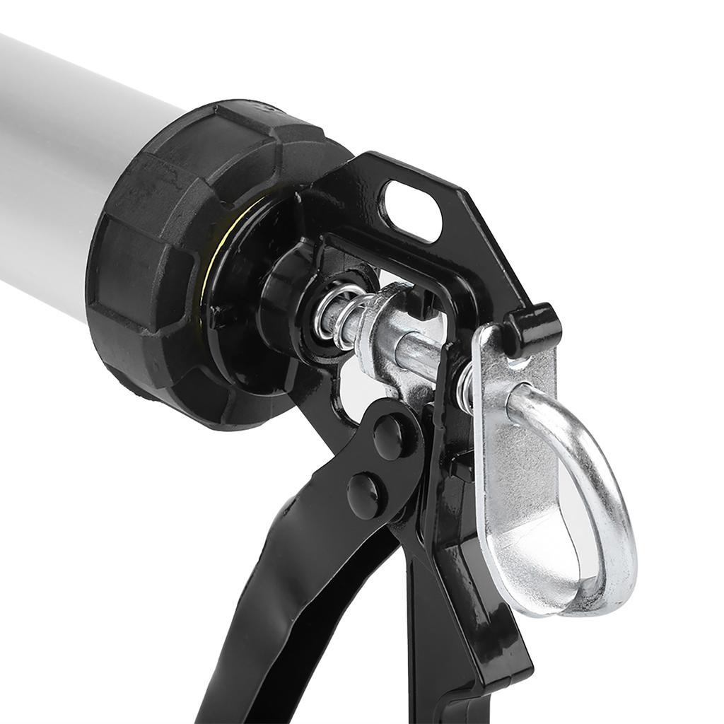 1pc Aluminum Tube Silicone Caulking Gun 600ml Caulk Tool with 10 Nozzles