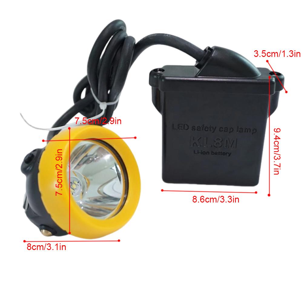 Superbright Mining Headlamp Waterproof Explosion-Proof Cap Lamp Underground Miner Light for Mining Hunting Fishing