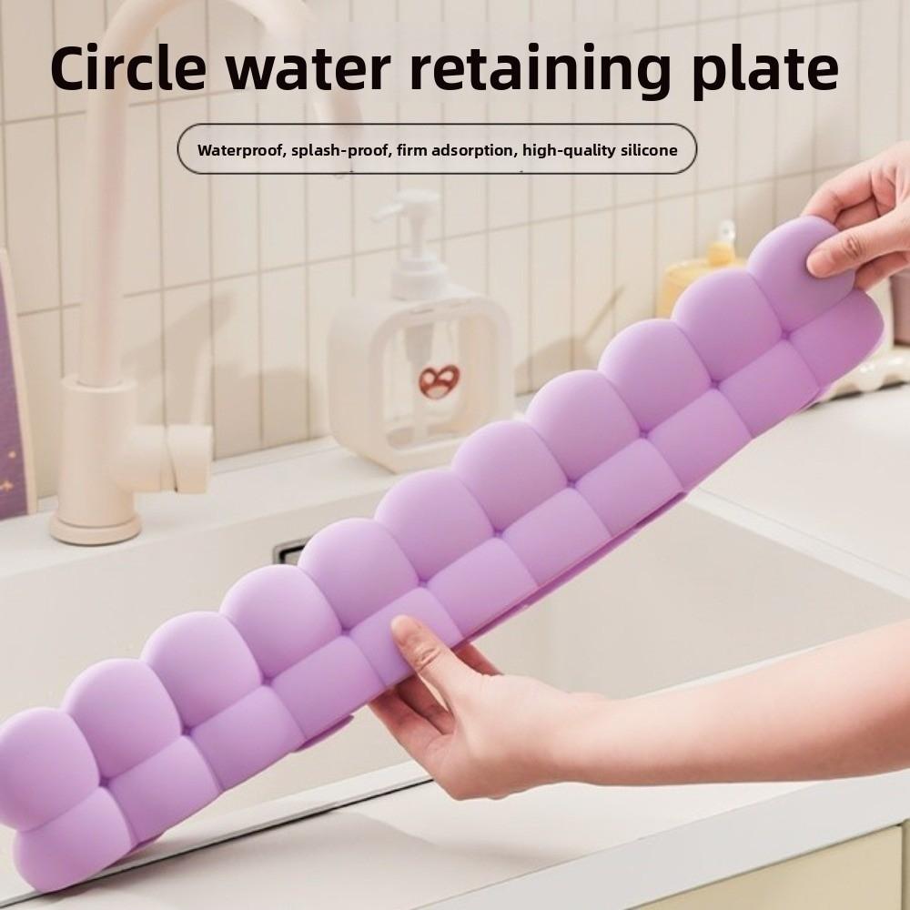 Washable Sink Splash Baffle Silicone Sink Water Retaining Strip Sink Water Guard  Household