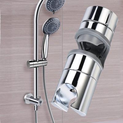 ABS Chrome Adjustable 19~25mm Shower Rail Head Slider Riser Holder Bracket Slide