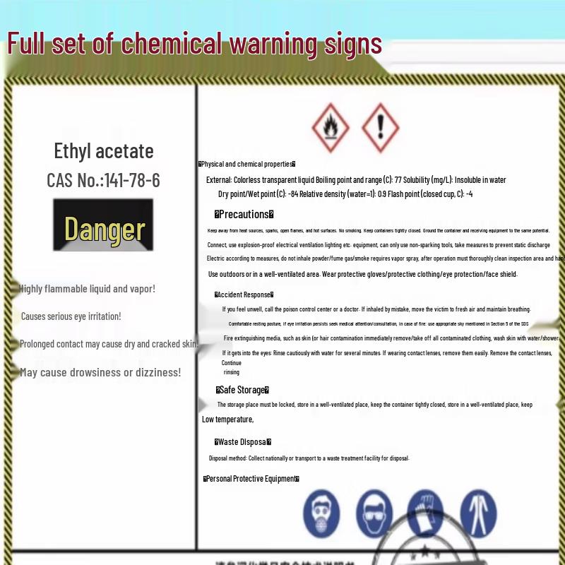 DAXTE Chemical Workplace Safety Warning Sign Set 50x35 cm