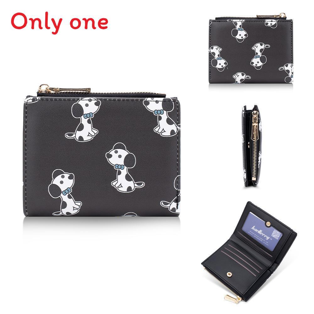 Dog Print Wallet For Women With Rfid Blocking And Zipper Pocket For Daily Use