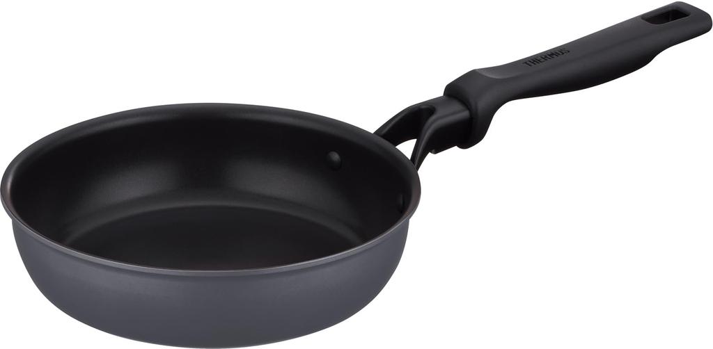 Durable Series Frying Pan 20cm Gas and IH Durable Handle GY ProductThermos Gray, Compatible, Non-stick, Coating, PFOA/PFOS Free, Easy-to-Grip
