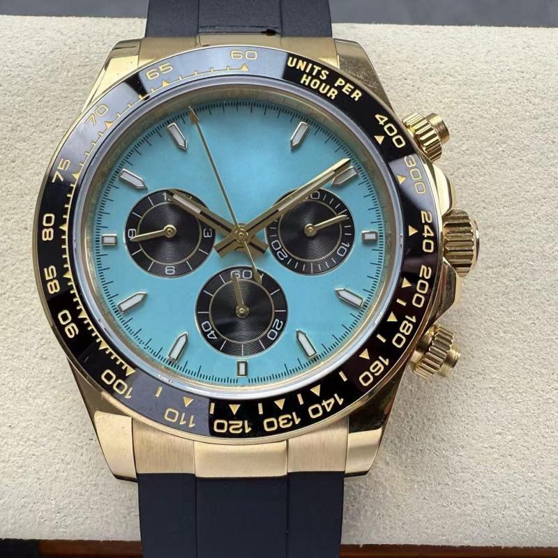 Rolex Daytona 40mm Diamond-Inlaid Multifunctional Automatic Mechanical Men's Watch.