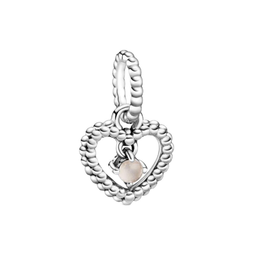 Neuer Kupfer Dezember Vogelnest Herz Anhänger mit buntem Zirkonia Anhänger Charm Perle Armband DIY Feinschmuck Zubehör