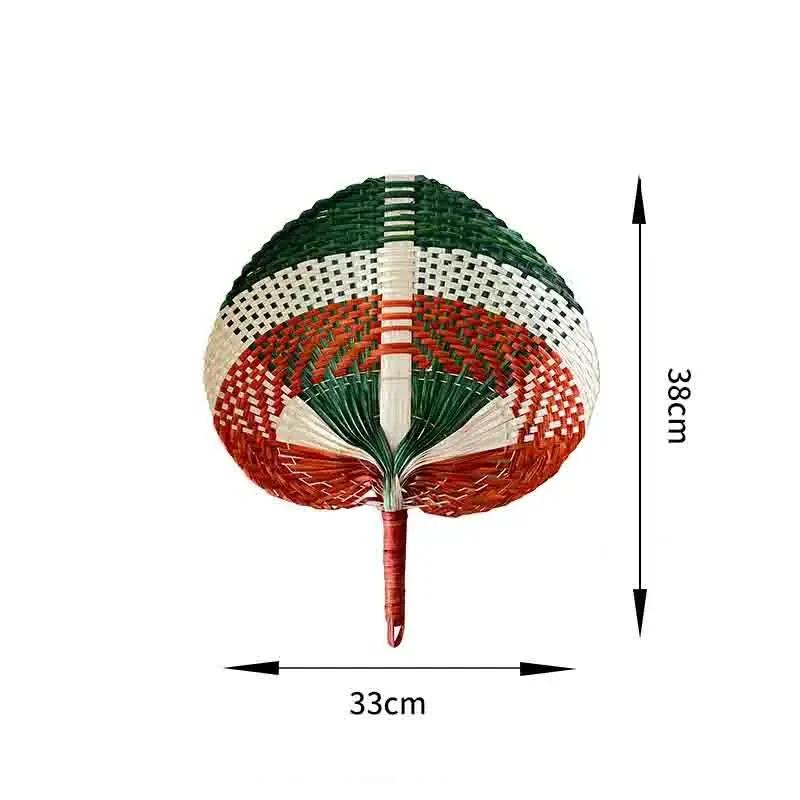 Bamboo Woven Hand Woven Fan Summer Fan Literary Cooling Fan Creative Hand Cranked Fan Home Living Room Office Decoration