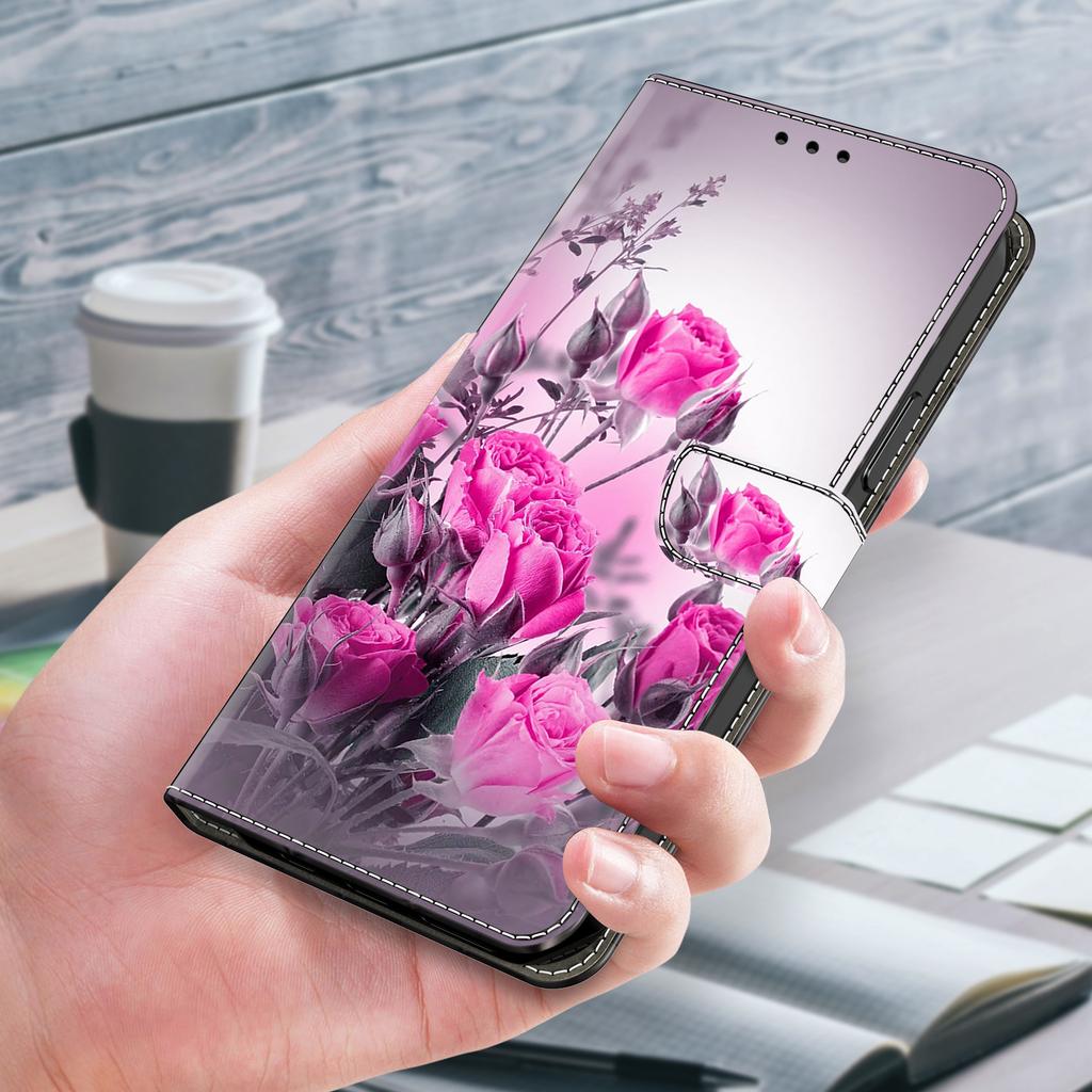 Pro Motorola Edge 60 Fusion 5G/Edge 60 5G Pouzdro Peněženka Stojan Vzorový Tisk PU Kůže Vyklápěcí Kryt na Telefon