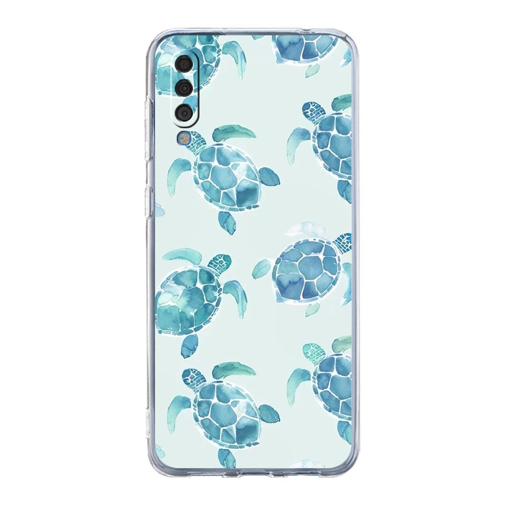 Phone Case For Samsung A56 A36 A26 A16 A14 A12 A22 A32 5G A34 A42 A52 A54 A50 A70 A40 A20E A20S A04S A06 Cover Cool Ocean Turtle