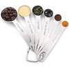 6 In 1 Measuring Spoon Stainless Steel Seasoning Coffee Tea Premium Stackable Bakery Tool with Scale Kitchen Supplies