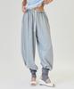 Peulojegteuweibeu Shirring Color Banding Pants [Gray]