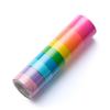 10 rolls Tearable Rainbow-colored Washi Tape Fluorescent Journals Tape  Gift