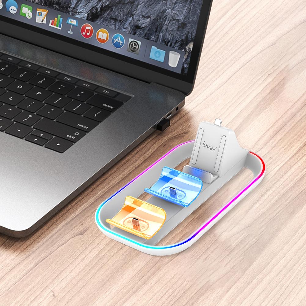 3in1 Charging Dock Station for PlayStation Portal Game Console RGB Stand Holder with Cable Charger for PS5 Portal Remote Player