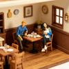 Decorative Resin Miniature People Models 1:64 Size Sitting Figure Sculpture Suitable for DIY Projects & Family Activity