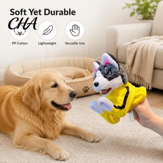 Shark And Dinosaur Pet Toys Boxing Animal Hand Puppet, Plush Dog Toy for Pets, Interactive Soft Cotton Filled Play Training Prop, Chew Scratch