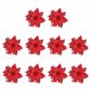 With Detachable Clips Artificial Flowers Glitter Finish Christmas Tree Ornaments  Wreath Decorating