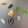 Plant Home Decor 3D Tropical Plants Refrigerator Magnet, Acrylic Green Decorative Fridge Metal Surface Magnet Memo Notes Photo Holder for Kitchen