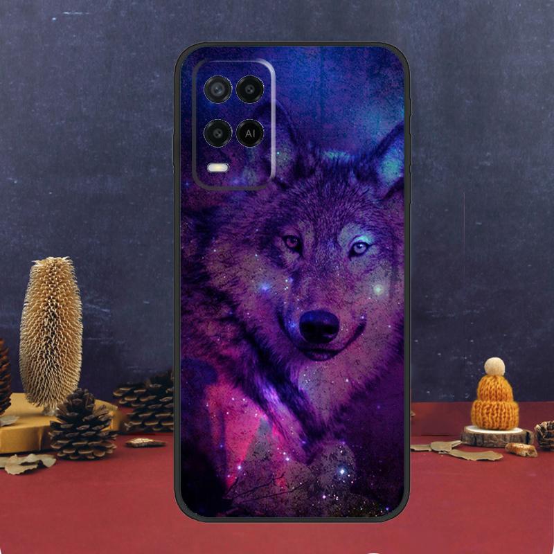 Animal Wolf Galaxy Case For Oppo A60 A80 A40 A6 A5 Pro A15 A16 A17 A57 A94 A74 A54 A76 A96 A18 A38 A58 A78 A98