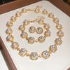 French Court Style Pearl Necklace Bracelet Stud Earrings Retro Elegant Niche Jewelry Set Light Luxury Temperament Jewelry Women