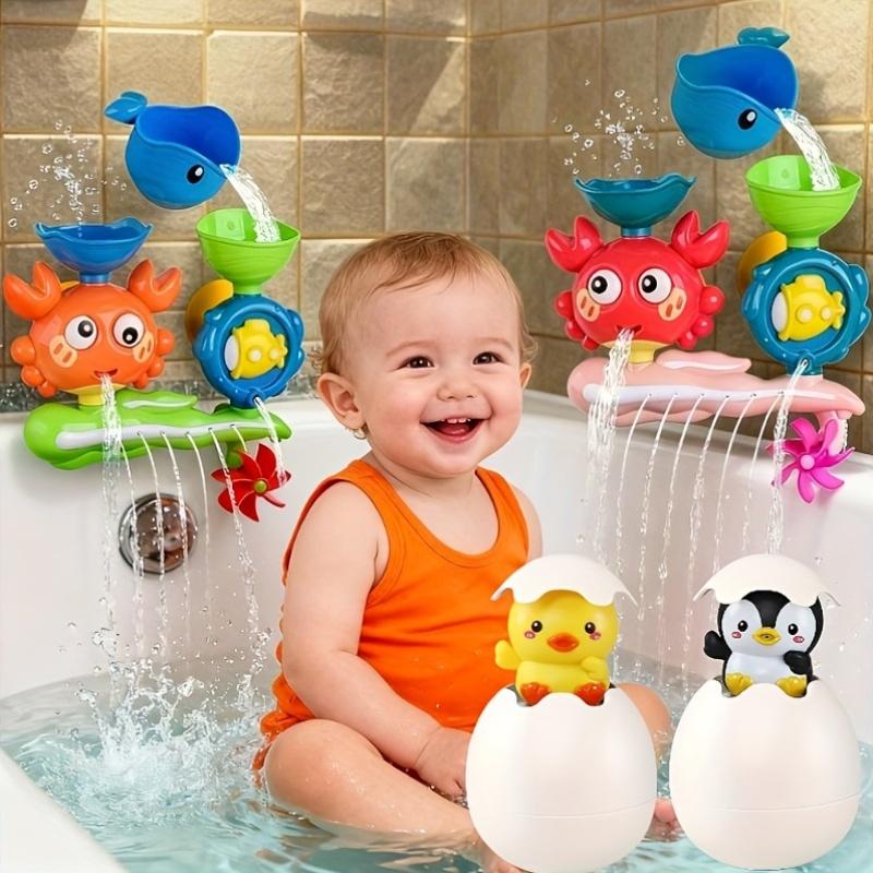 Babybadleksak Vägg Sunction Cup Bana Vattenspel Barn Badrum Apa Caterpilla Badduschleksak för barn Födelsedagspresenter