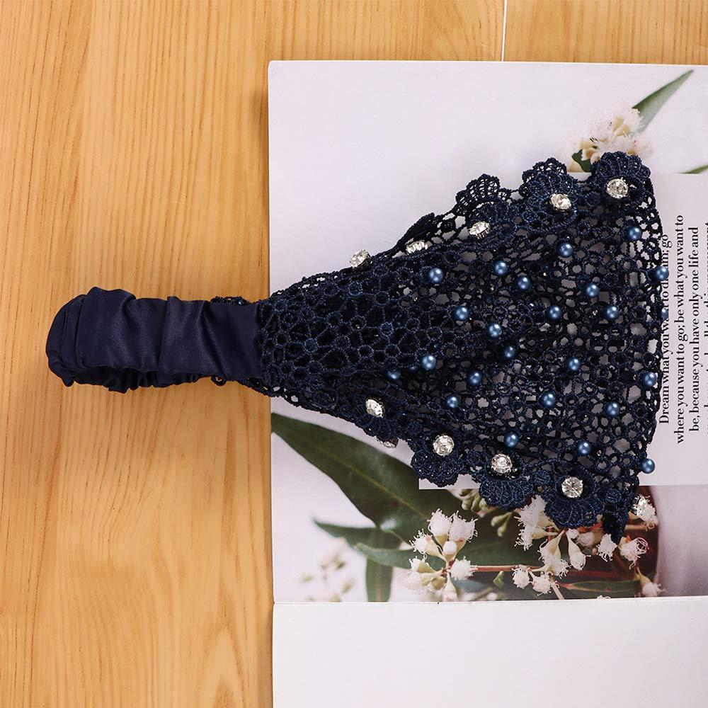 Rhinestone Mesh Headdress Headwear Wide Rhinestone Headband Korean Style Hair Band Mother Hair Hoop