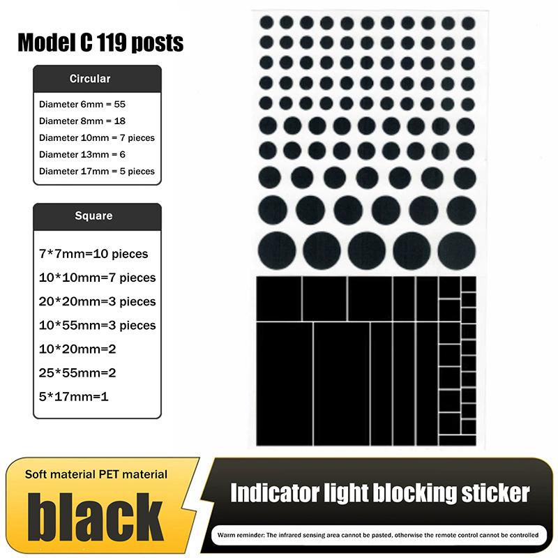 Light Dimming Stickers Light Blocking Stickers For Electronics Car Led Blackout Stickers Auto Interior Accessories