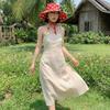 Polka Dot Ribbon Summer Sun Hat Lace Bucket Hat Fashion Sunshade Hat  Girl
