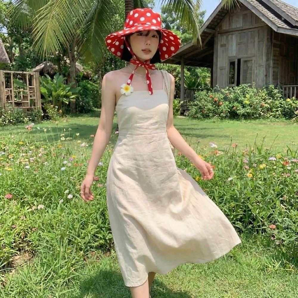 Polka Dot Ribbon Summer Sun Hat Lace Bucket Hat Fashion Sunshade Hat  Girl