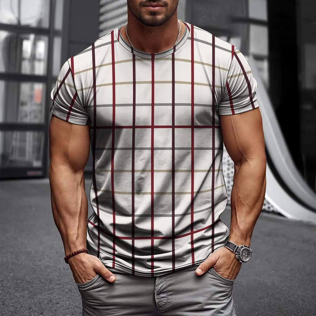 Loose Summer Breathable Lightweight Fabric Men's Casual Gathering Social Street Trendy T-shirt