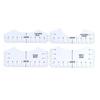 8 Pcs T-Shirt Ruler Guide V Neck Alignment Tool To Center Designs Measurement
