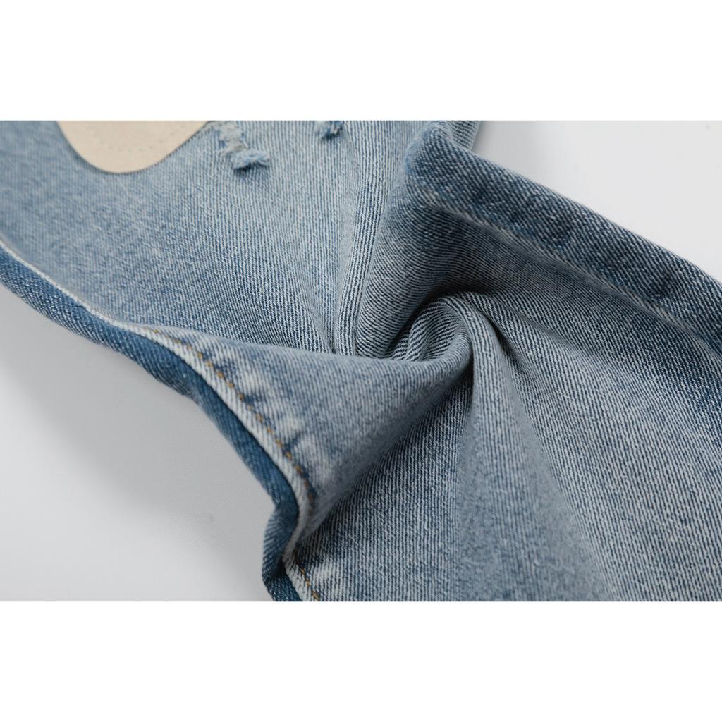 M40 Amiri Men's and Women's American Style Trendy Jeans with Fabric Patches, Holes, Embroidery, Casual and Fashionable High Street Pants