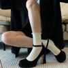 Fashion 2025 Summer New Women's Mary Janes Fashion Shallow Ankle Buckle Strap High Heels Fashion Elegant Party & Dress Pumps Women
