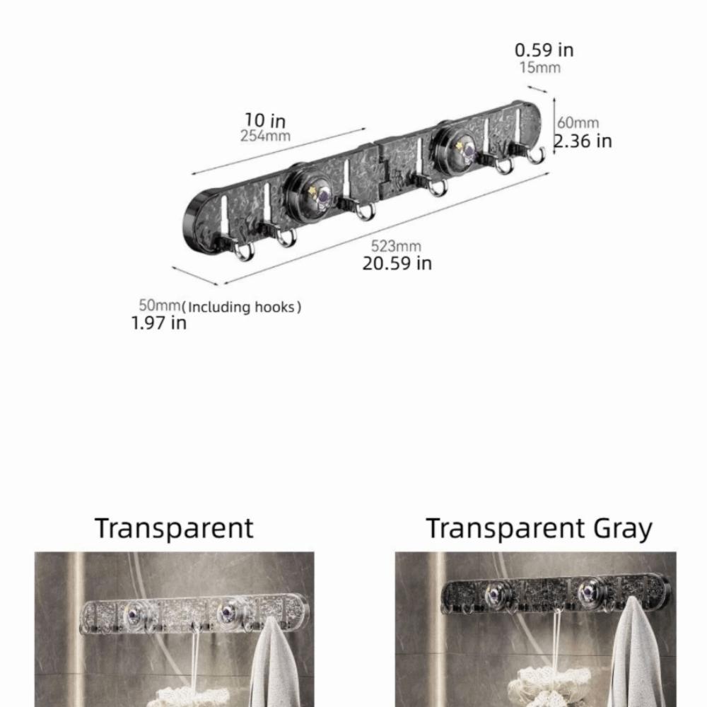 Non-Slip Folding Suction Cup Hook Multi-Purpose Row Hook Durable Towel Rack  Laundry Room