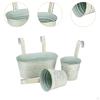 3 Pieces Hanging Flower Pots Plant Garden Decor Home Decoration Fence Planters Wall