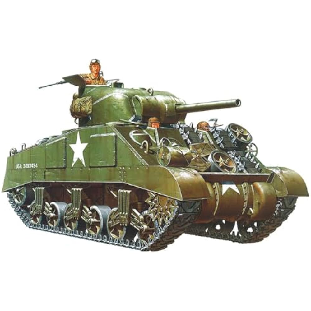 Tamiya Серия военных миниатюр 1/35 №190 Американский танк M4 Sherman ранняя модель Пластиковая модель 35190