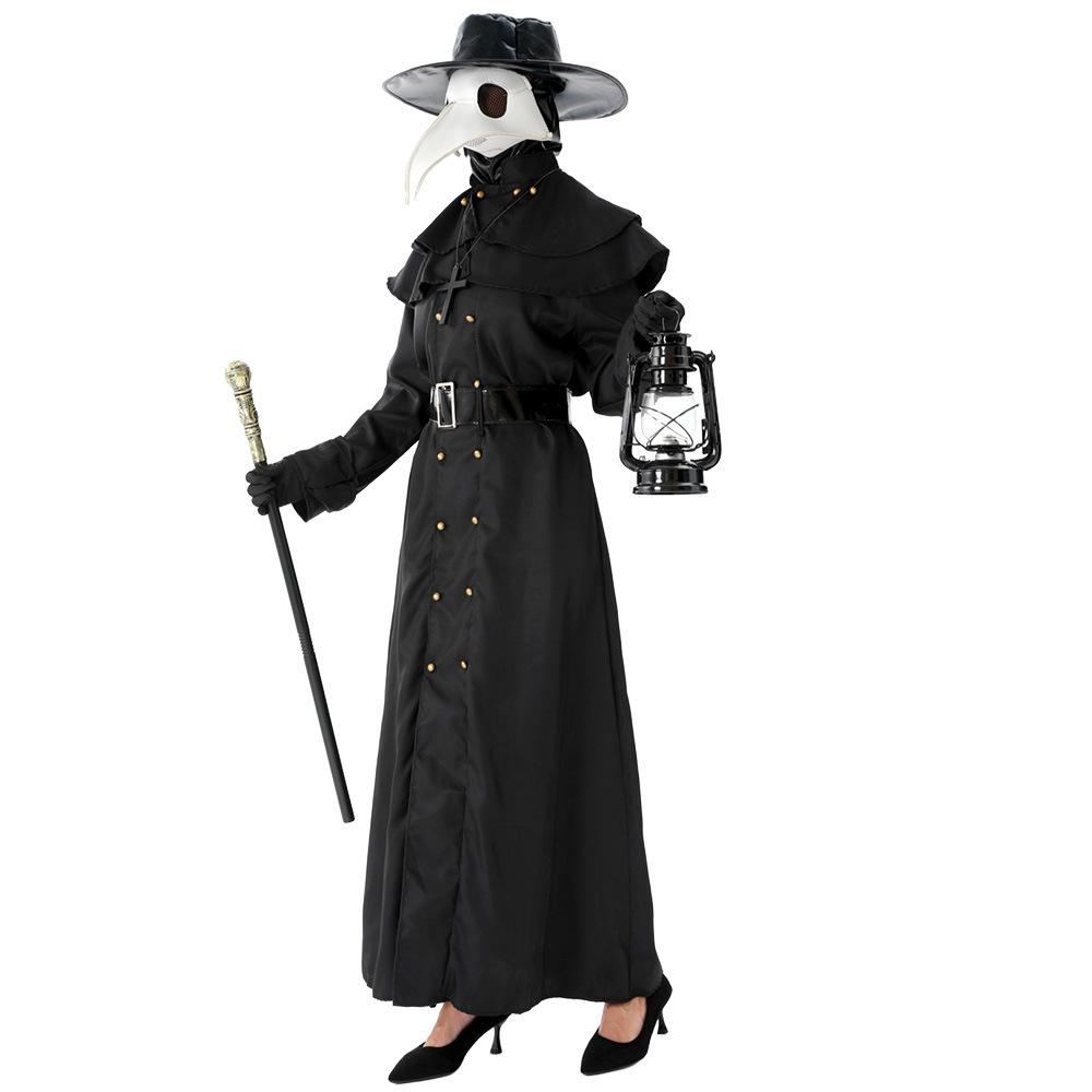 Halloween morový lekár cos kostým vtáčí zob čierna vrana maska Halloween morový lekár kostým hororový lekár kostým
