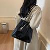 Fashionable Bucket Bag For Women With Soft Pu Material And Stylish Sewing Elements Available In Black Wine Red Red And Coffee For Fall