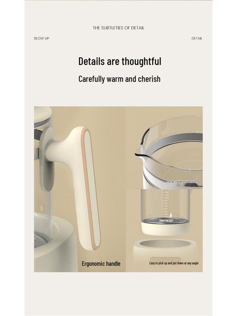 Zemkon Multifunctional Kettle: Baby Milk Warmer & Constant Temperature Health Pot