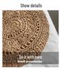 Round Ethnic Style Woven Shoulder Bag - Hollow Paper Rope Tote for Summer Beach and Commute