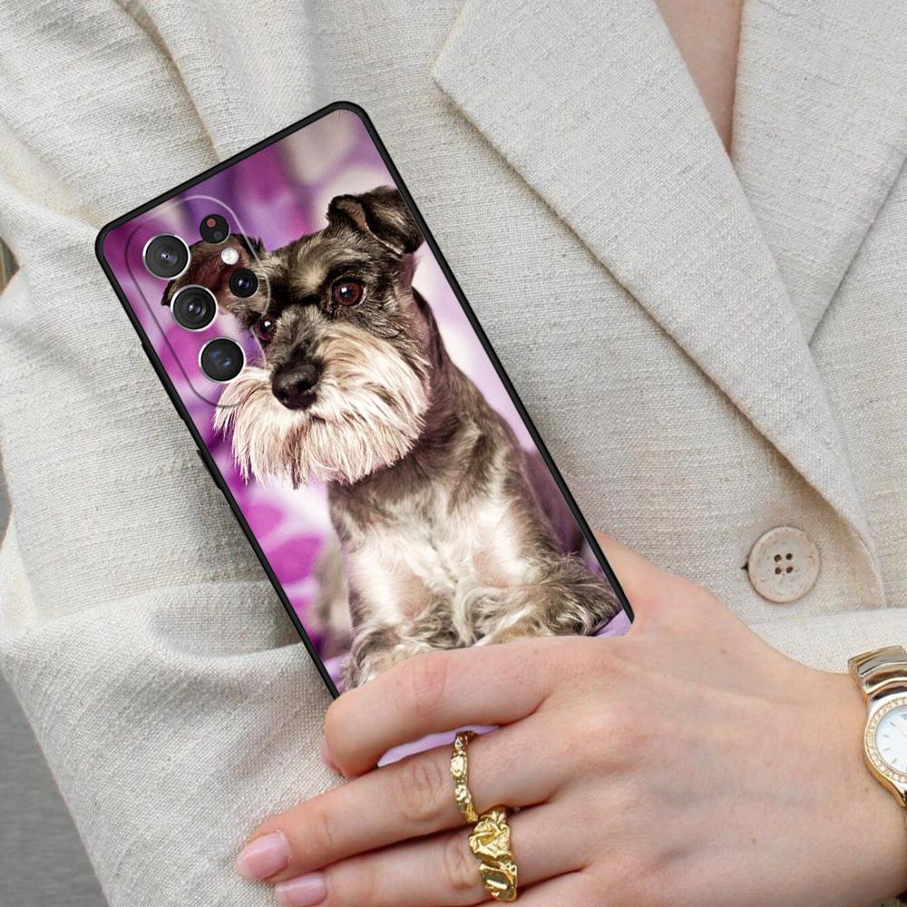 Miniature Schnauzer Puppy Dog Cell Phone Case for Samsung Galaxy S26 Ultra S25 S24 S23 S22 S21 S20 Note10 Cover