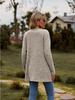 Women's Solid Color Brushed Stripe Cardigan Jacket Long Sleeve Autumn Pit New Clothing