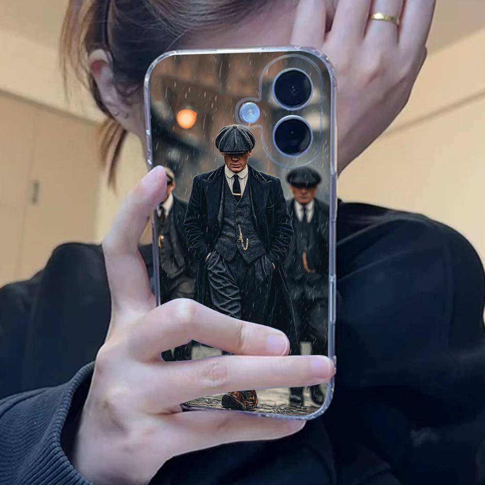

Movie P-Peaky B-Blinders Transparent Phone Case For iPhone 17 16 15 11 12 13 14 Pro Max Mini Soft TPU Silicone Plus iPhone 13 mini