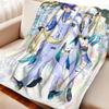 Game Honkai: Star Rail Aventurine Flannel Blanket Warmth Soft Air Conditioning Otaku Blanket Multifunctional Decorative Blankets
